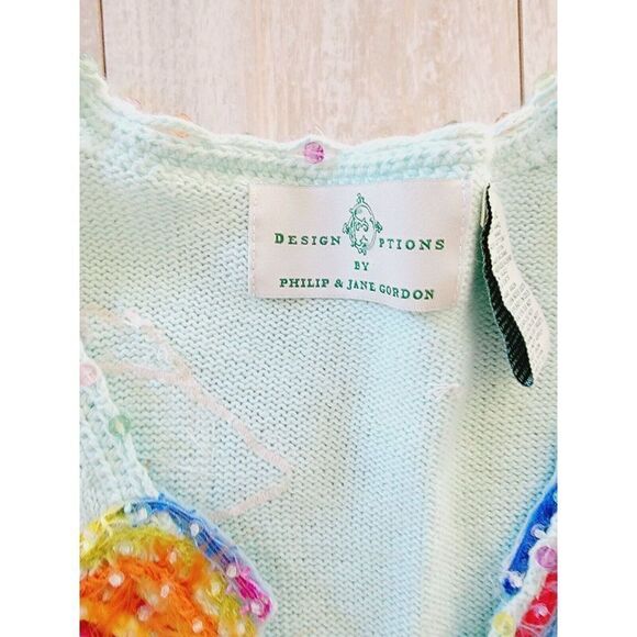 Vintage Design Options Phillip & Jane‎ Gordon XXL Sweater Fish Life *Stains!! - Picture 3 of 13